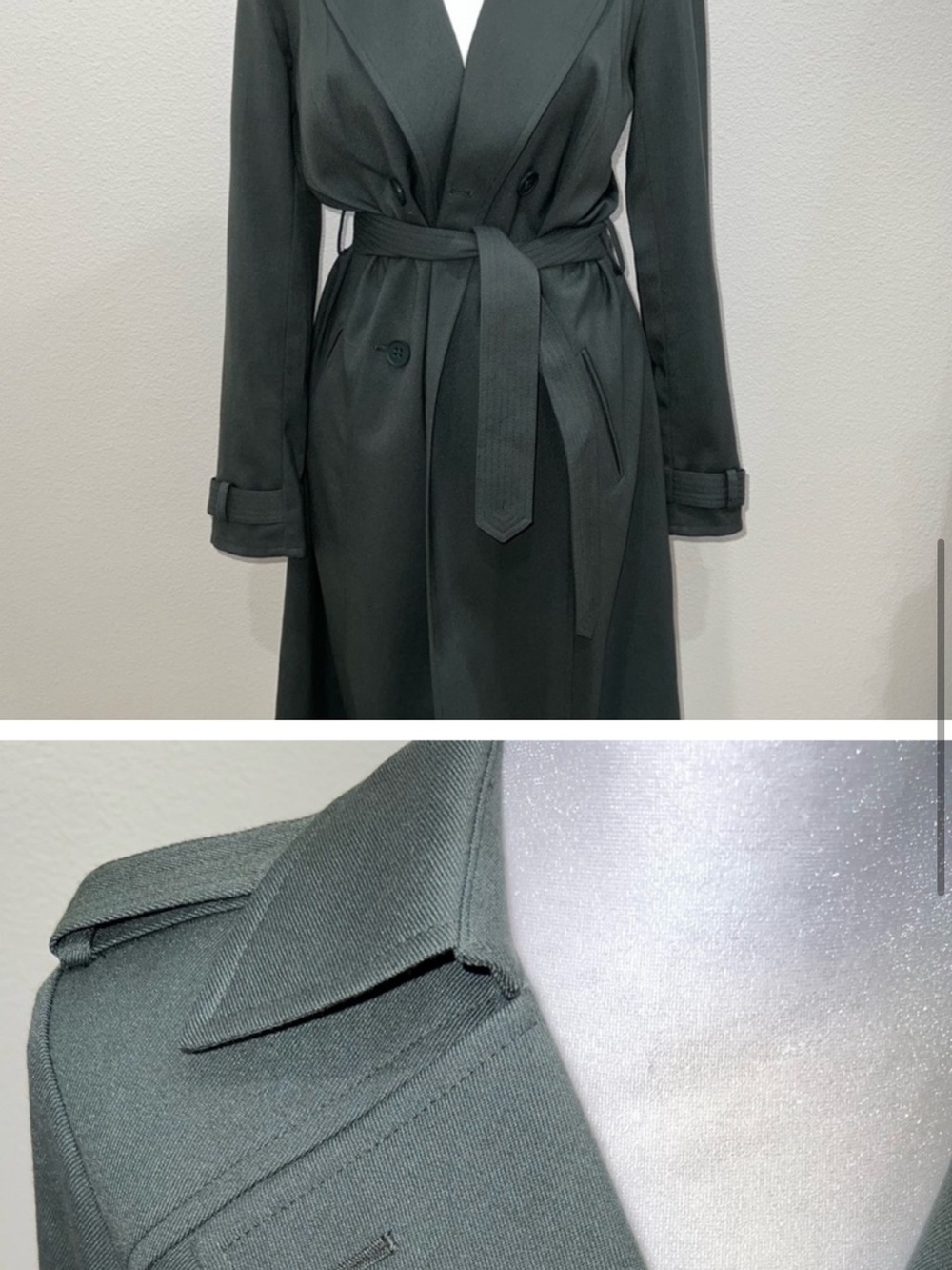 Trouve Dark Green Trench Coat